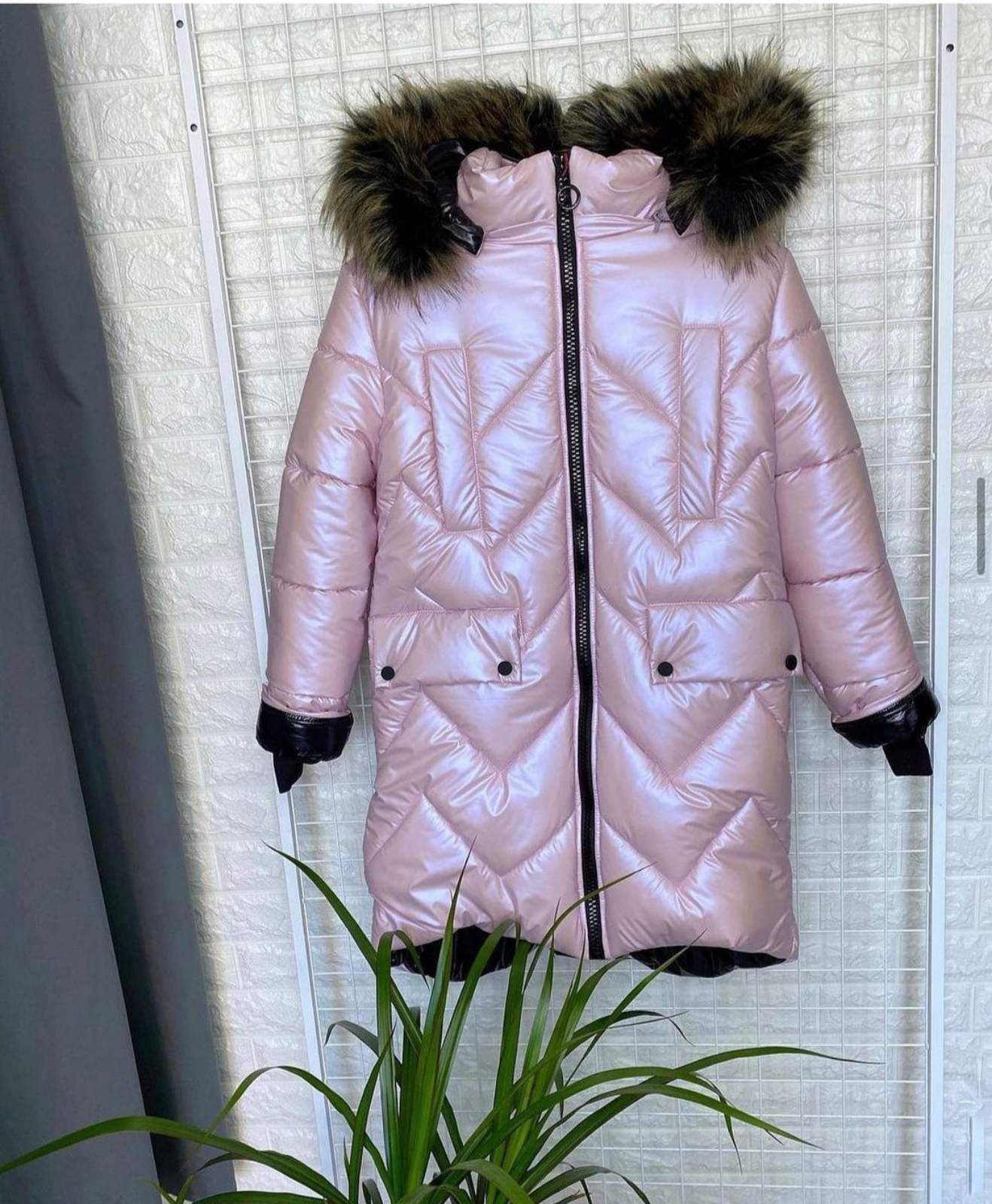 Пальто,пуховик, куртка зимова для дівчинки 140-146
