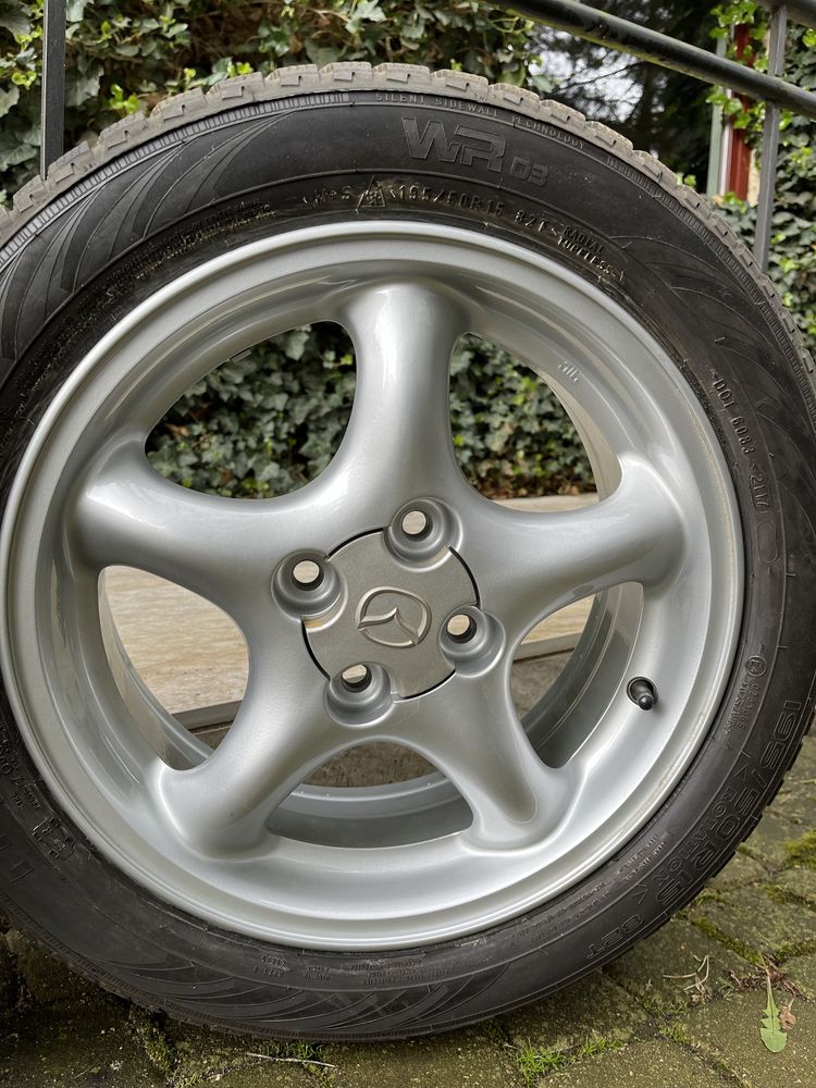 Koła Enkei 15” Mazda MX5 odrestaurowane, jak nowe z oponami 195/50