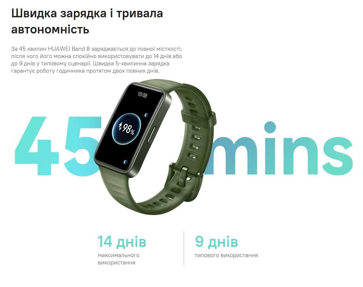 Новий смарт-годинник/фітнес-браслет Huawei Band 8