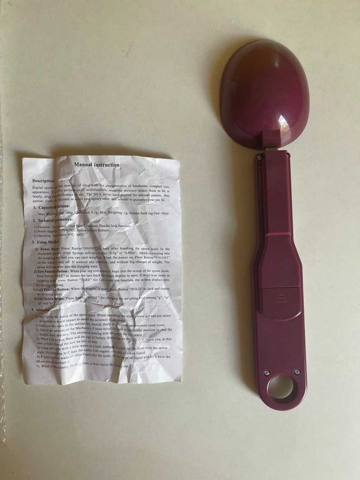 Кухонные весы. Ложка. С LCD экраном. Батарейка в комплекте. Торг.