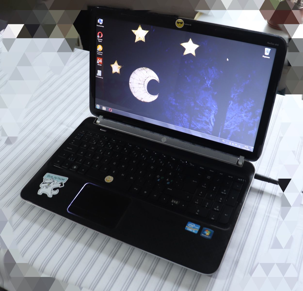 Ноутбук HP Pavilion dv6 (15.6; 4 Ядра, 16Gb, SSD 128Gb, hdd 500gb)