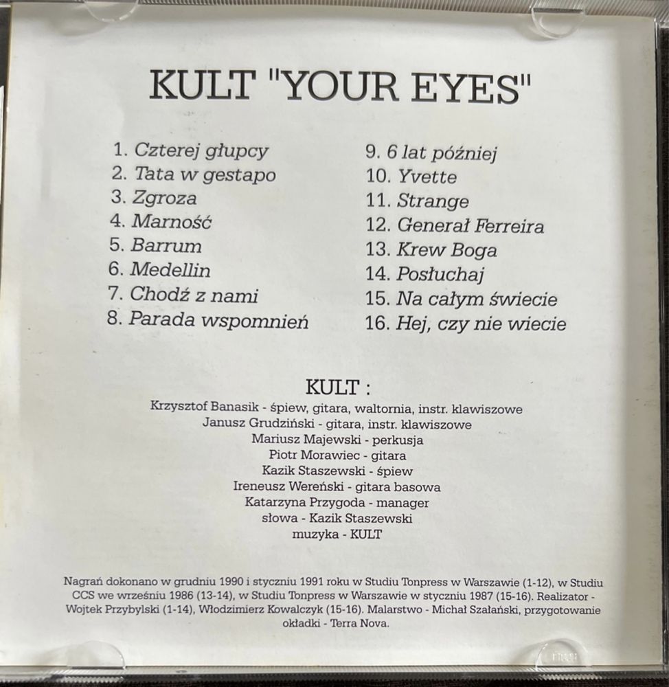 Kult - Your Eyes , cd SP 53/98