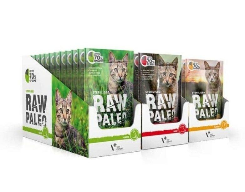 RAW PALEO STERILISED 36x100g - mokra karma dla kotów sterylizowanych