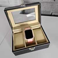 Zegarek Smartwatch smart opaska kwadratowa koperta różowa pink rose