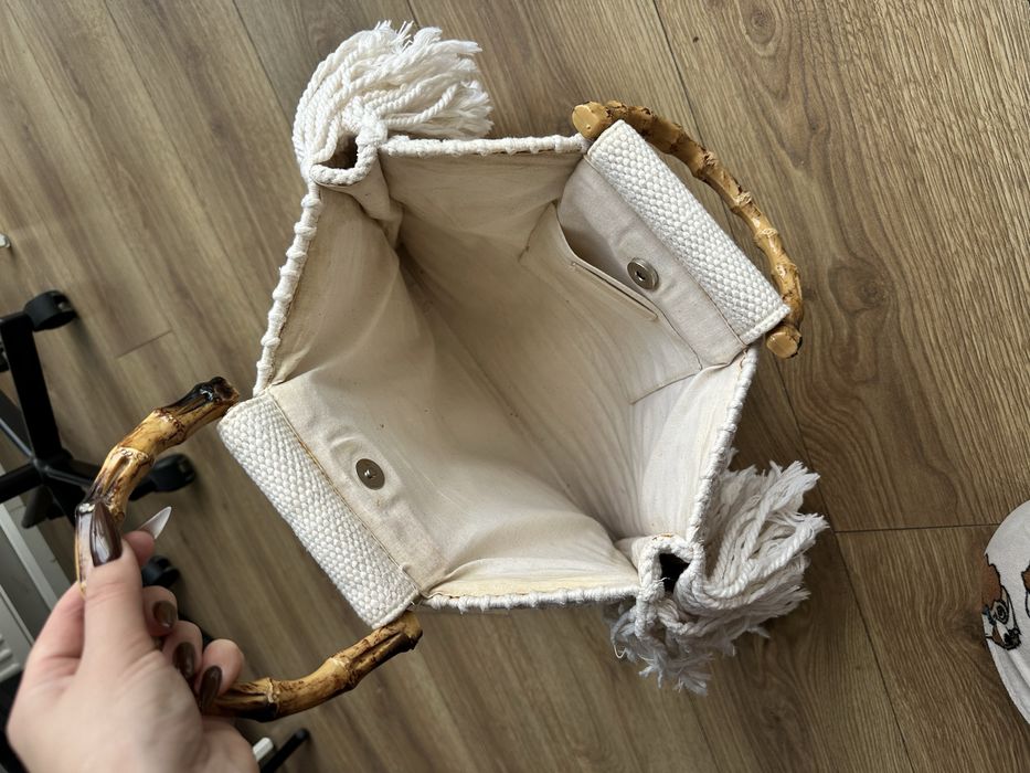 torba zara woman z frędzlami