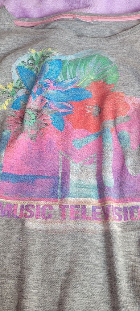 T-shirt koszulka szara damska XL