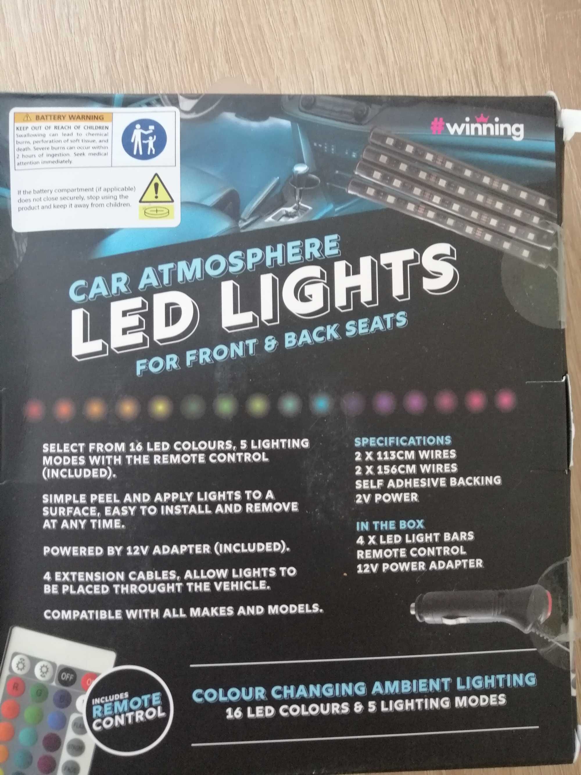 Oświetlenie wnętrza auta kabiny samochodu LED