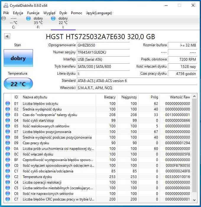 Dysk twardy SATA 2.5" 1000GB 1TB Seagate HDD SLIM WD SMART