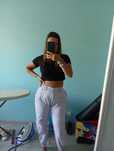Fioletowe spodnie cargo Bershka kobieta woman purple tanio cheap