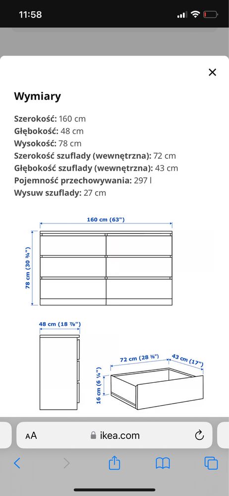 Komoda IKEA Malm