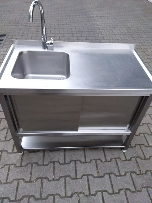 Zlewozmywak zlew 60x110cm z szafką gruby mocny gastronomiczny wysyłka