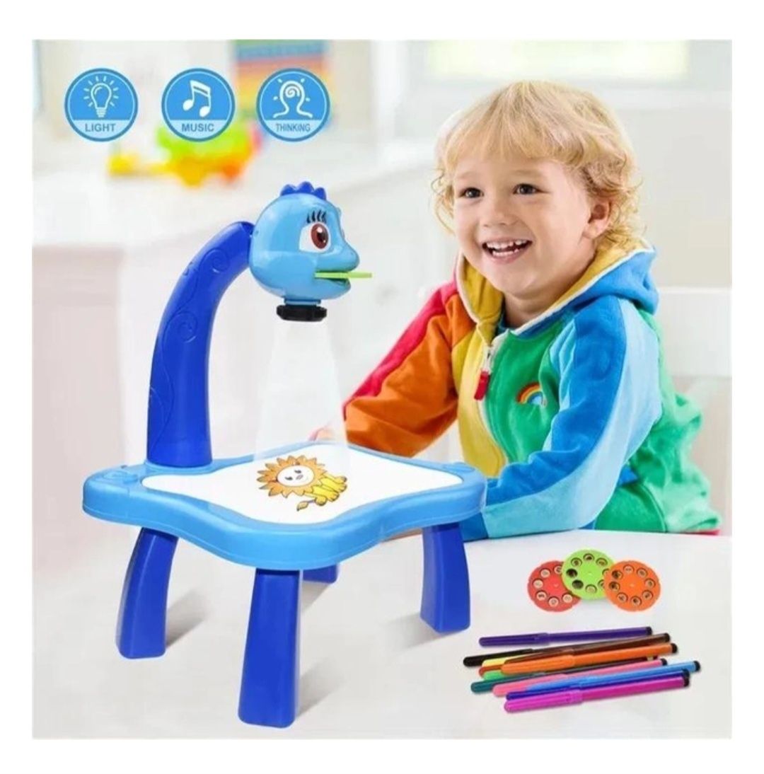 Дитячий стіл для малювання з проектором та дошкою зі звуковими ефектам