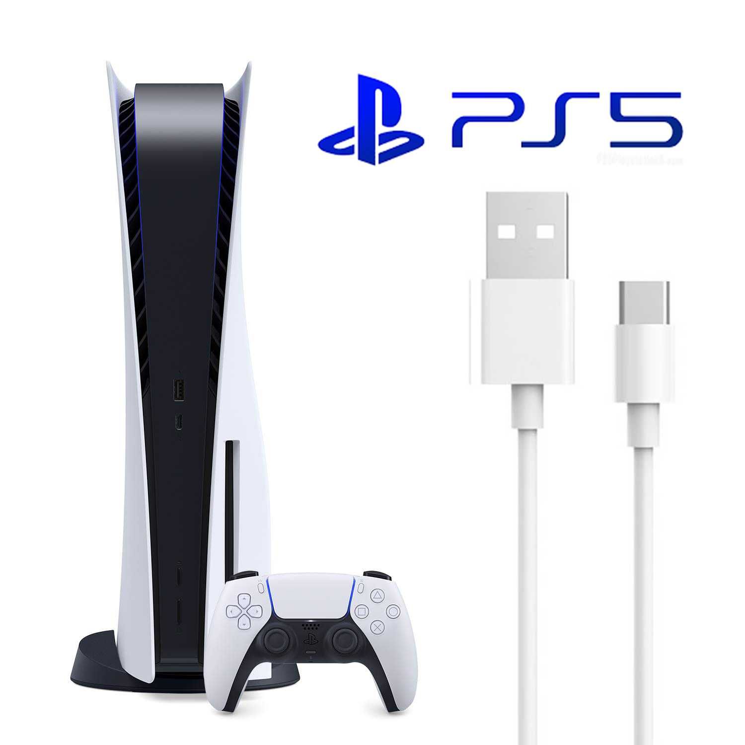 PS5 • XBOX SERIES S/X - Cabo para Comando - BRANCO