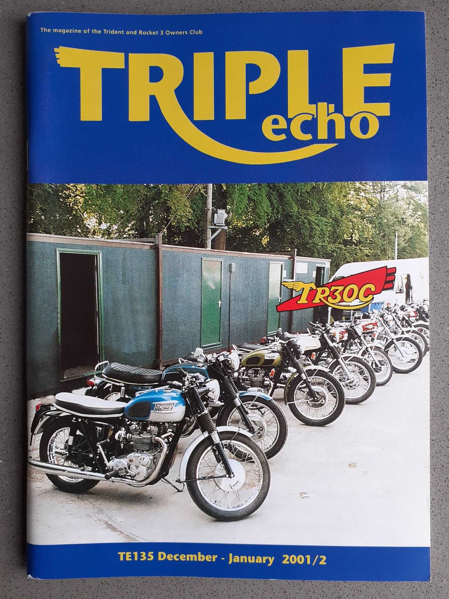 Revistas Antigas Nacelle e Triple Echo (Moto Clube Triumph Inglaterra)