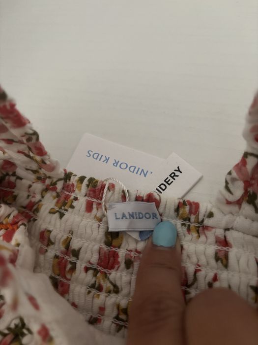 Vestido body Lanidor Menina 12 Meses – Novo com Etiqueta, 100% Algodão