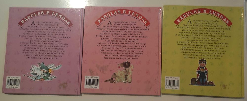 Conjunto de 3 livros da coleção Fábulas e lendas