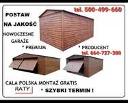 Garaż blaszany 3x5 PREMIUM drewnopodobny GARAŻE MOCNE Cały Kraj SZYBKO