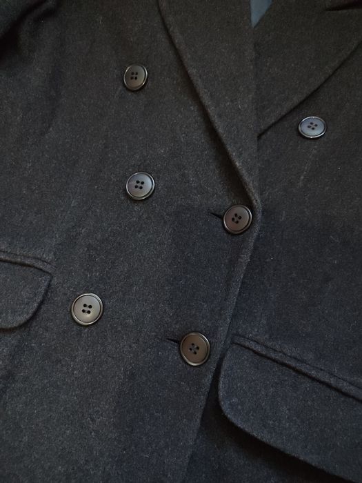 Класичне двубортне пальто з шерсті та кашеміру м-л
