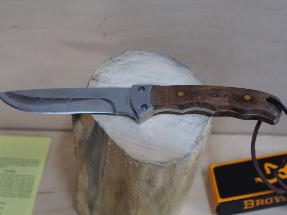 BROWNING noz myśliwski finka Made in Spain rekojeść drewno