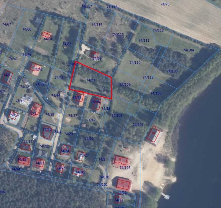 Działka budowlana 1208m nad jeziorem Piekiełko