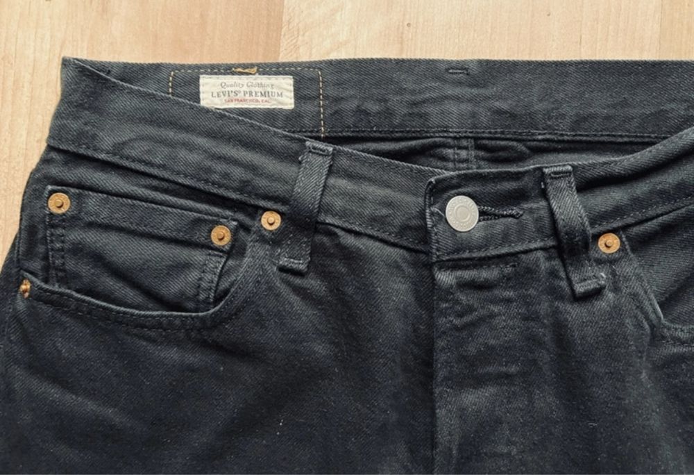 Spodnie Levis 501  Premium  rozm 29/32 (pas 78 cm) Czarne