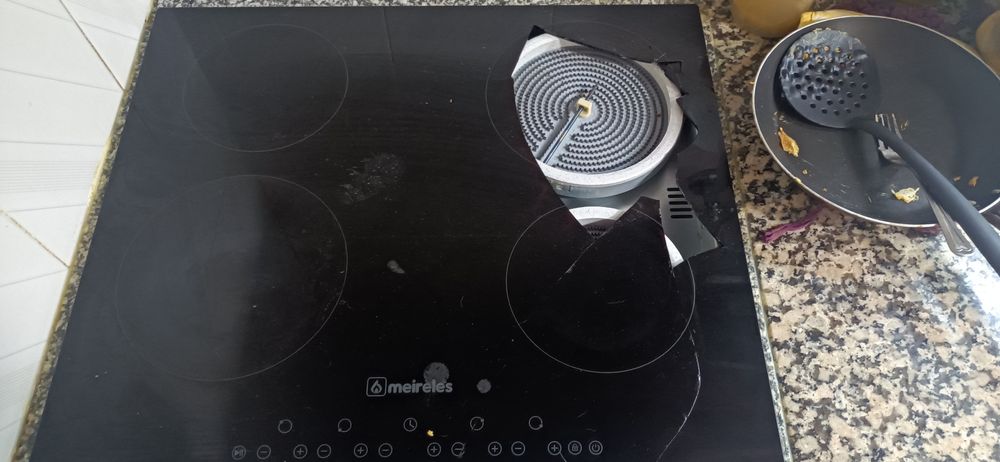 Placa de vitroceramica  partida nova