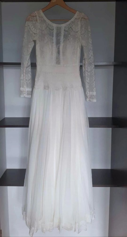 Suknia ślubna boho, rustykalna