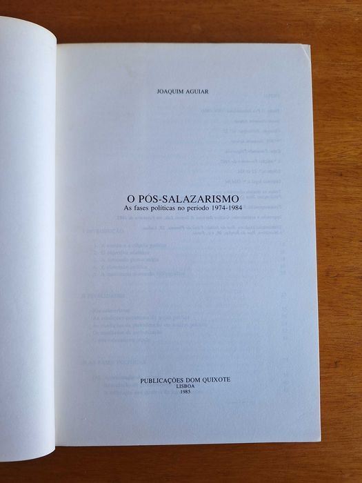 O pós-Salazarismo, 1974 a 1984 - Joaquim Aguiar