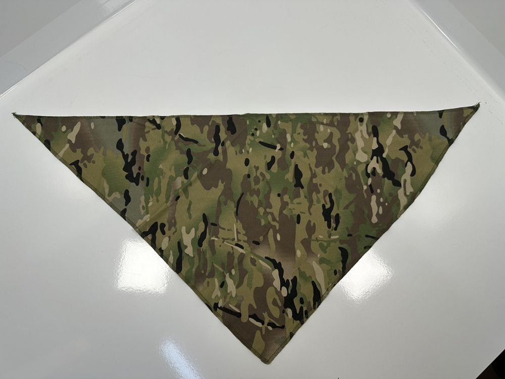 Бандана бавовна 85*65*65см піксель мультикам олива (хакі)