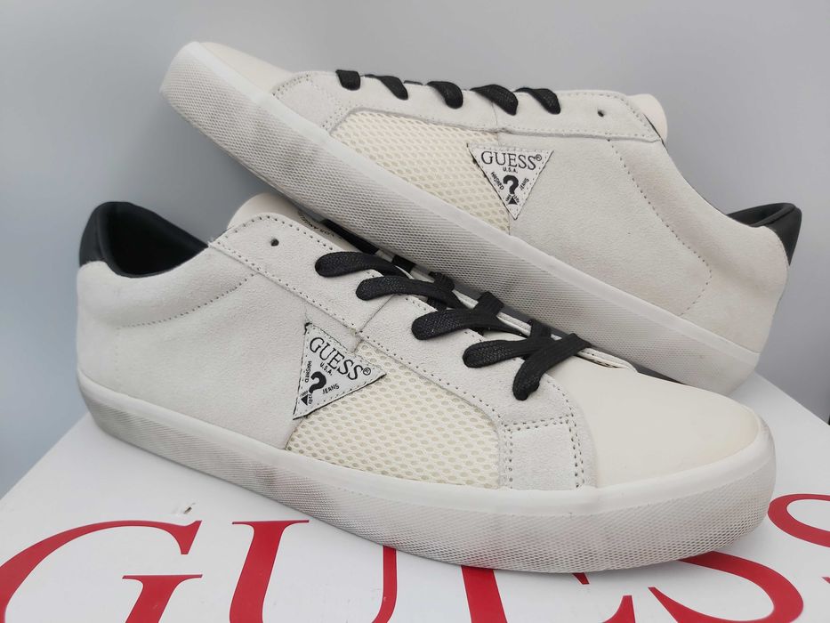 NOWE sneakersy GUESS zamsz białe trampki rozmiar 44