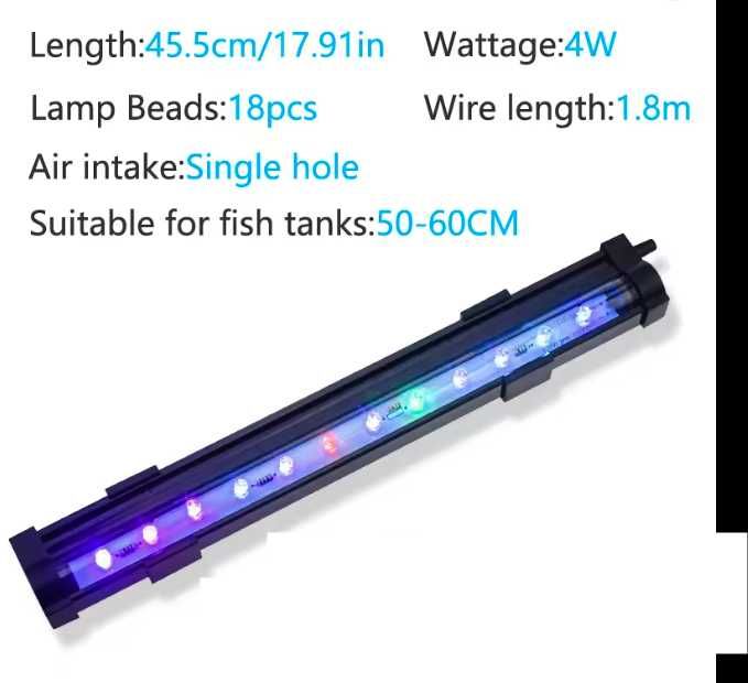 Listwa napowietrzająca 45,5 cm LED RGB z pompką zestaw komplet