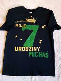 T-shirt urodziny Michaś 7 lat, rozmiar 134