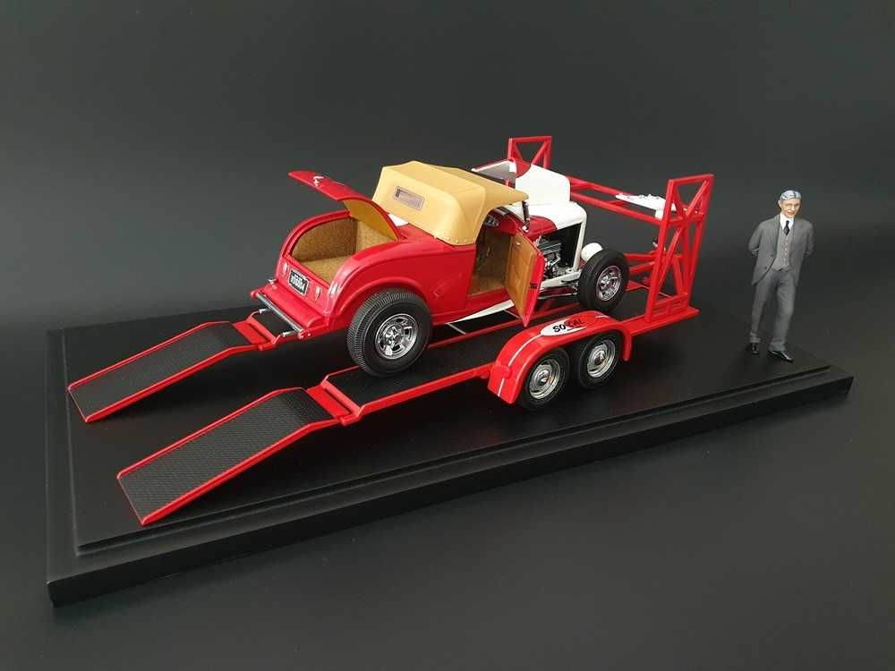1/18 GMP/ACME Ford SO-CAL roadster 1932 + Car Trailer SO-CAL 1953
