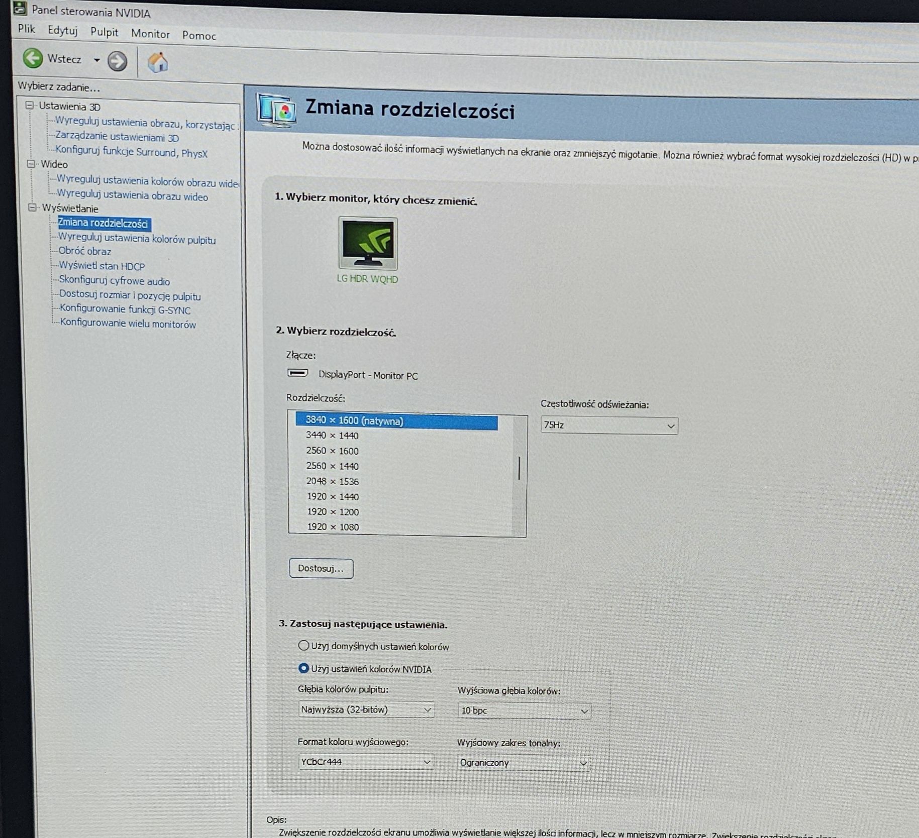 Monitor LG IPS 3840x1600 75Hz 38 cali HDR 21:9 4K