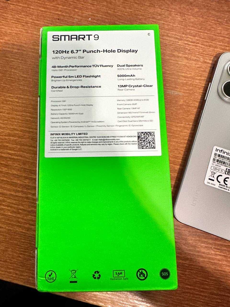 Смартфон Infinix Smart 9 4/128Gb Neo Titanium