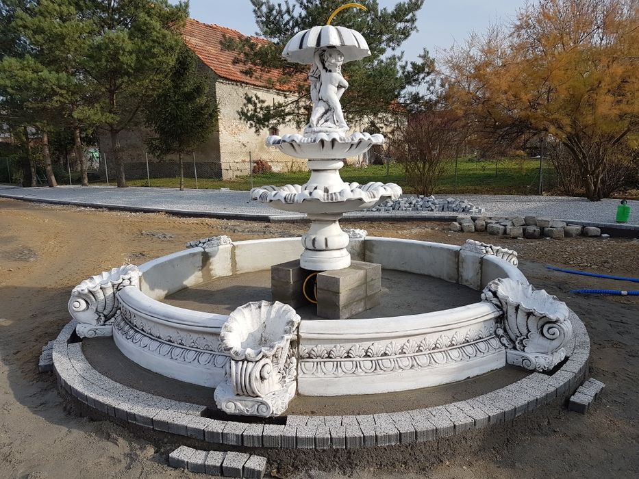 Fontanna MONTAŻ pompa ogrodowa betonowa kamienia BASEN