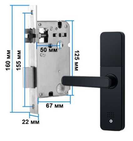 Дверний Замок SMART TUYA сенсором, паролем combination lock