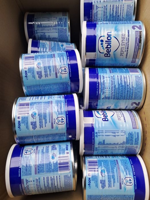 Puszki po mleku bebilon 400g pojemnik