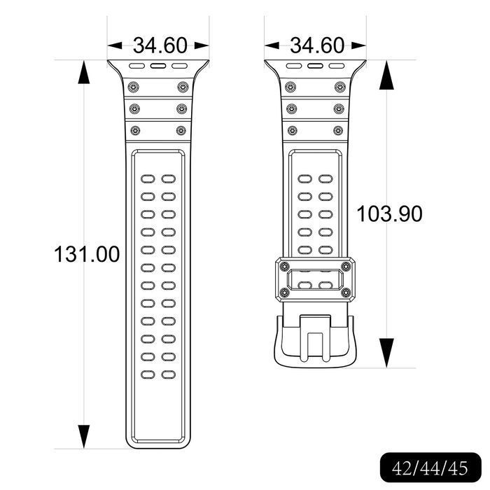 Strap Triple Protection pasek Apple Watch (49, 45, 44, 42 mm) biały