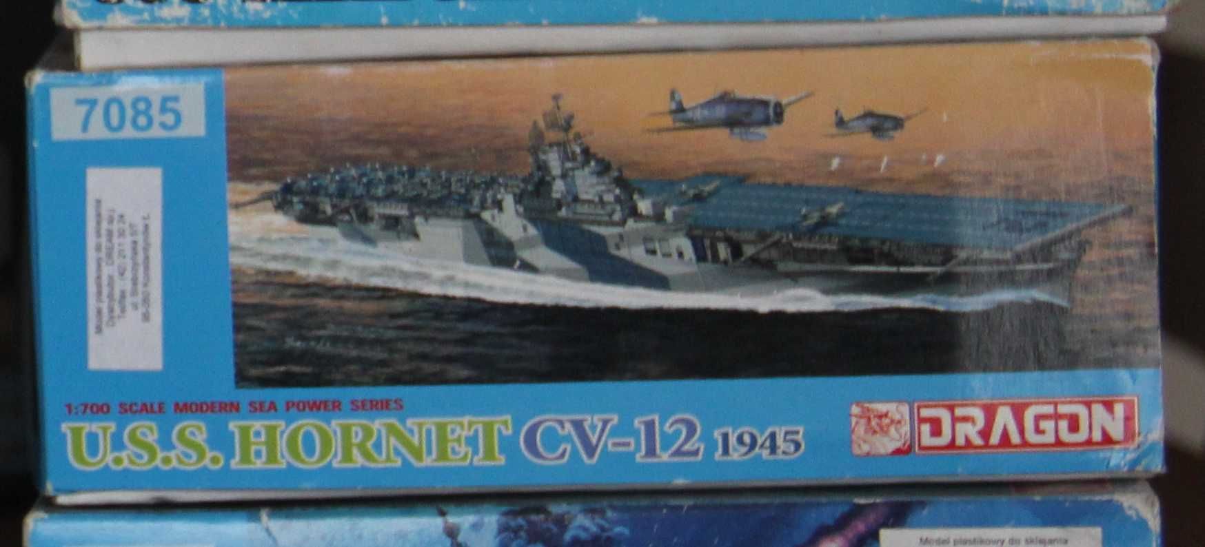 1:700 Dragon 7085 model lotniskowca US Navy USS Hornet CV-12