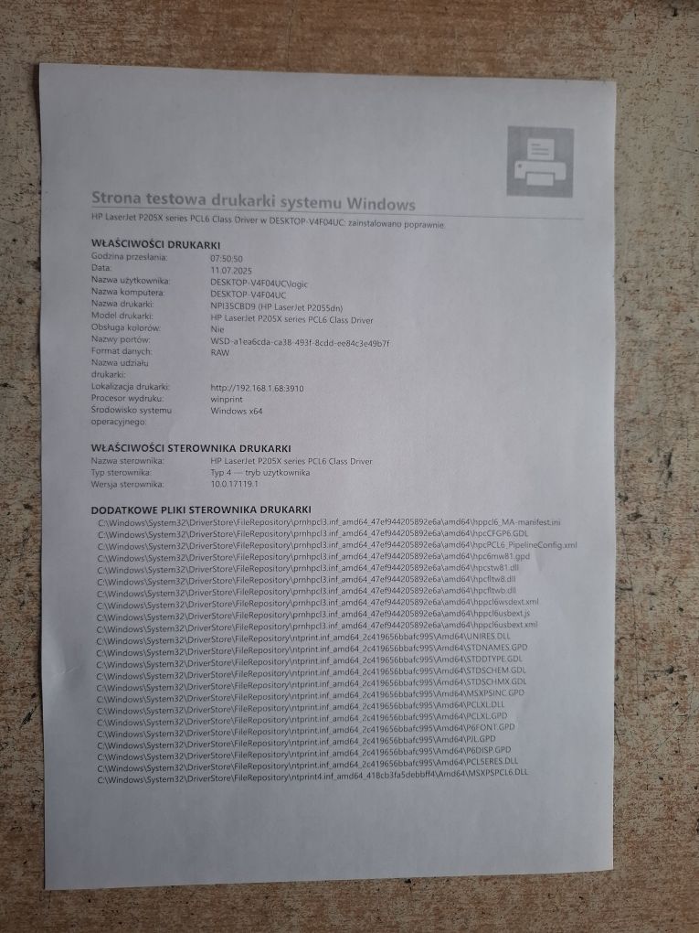 Drukarka Hp Laserjet P2055dn