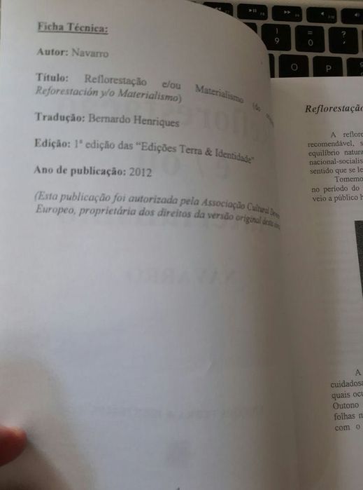 Brochura: Reflorestação e/ou Materialismo - Navarro