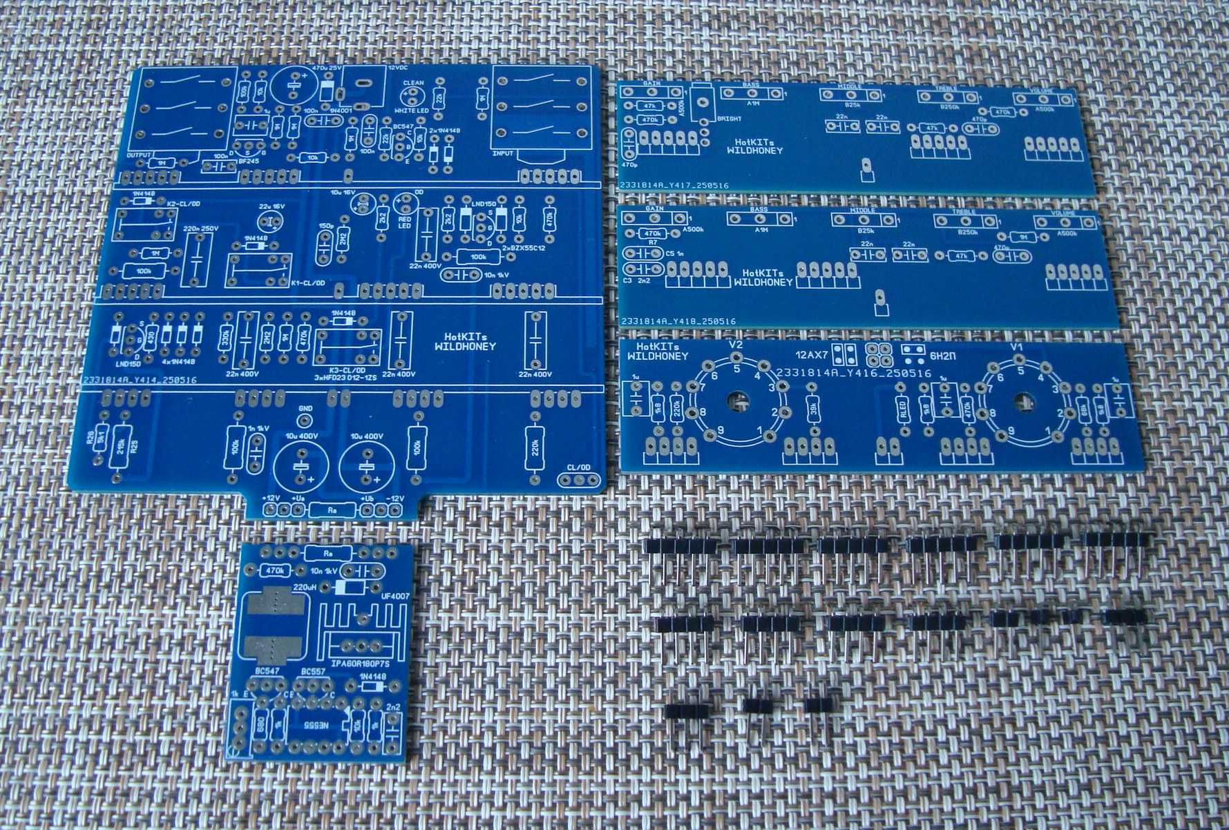 Płytki PCB DIY – preamp lampowy do gitary elektrycznej (Soldano SLO)