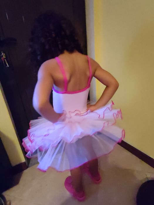 Vestido de espetáculo de ballet rosa