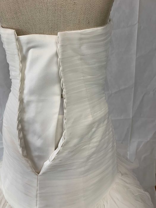 Nowa Suknia ślubna 38 Syrena falbany outlet rybka falbany vintage wady