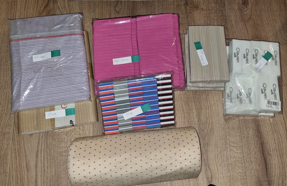 Duzy zestaw do paznokci pilniczki polerki mini, ponad 400sztuk
