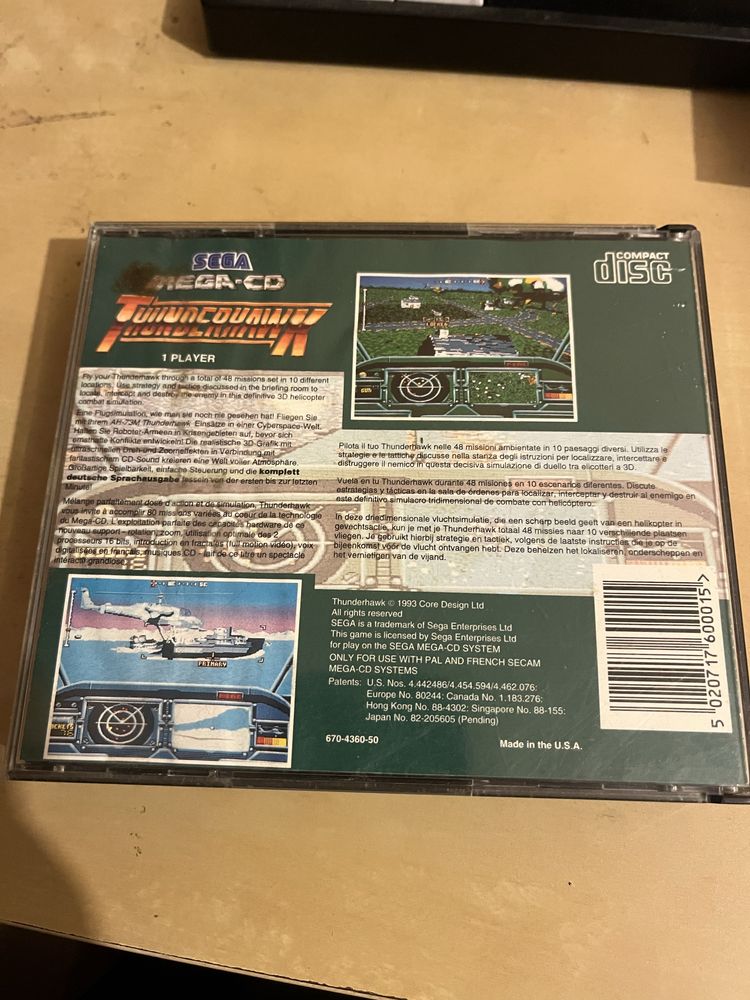 Sega mega cd jogo thunderhawk