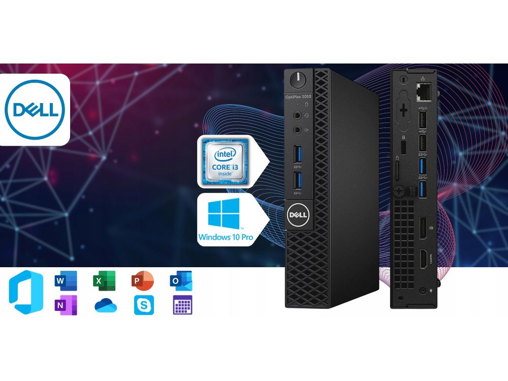 Dell Optiplex 3050 Tiny Intel Core i3, 16GB DDR4, 256SSD Win10 Pro