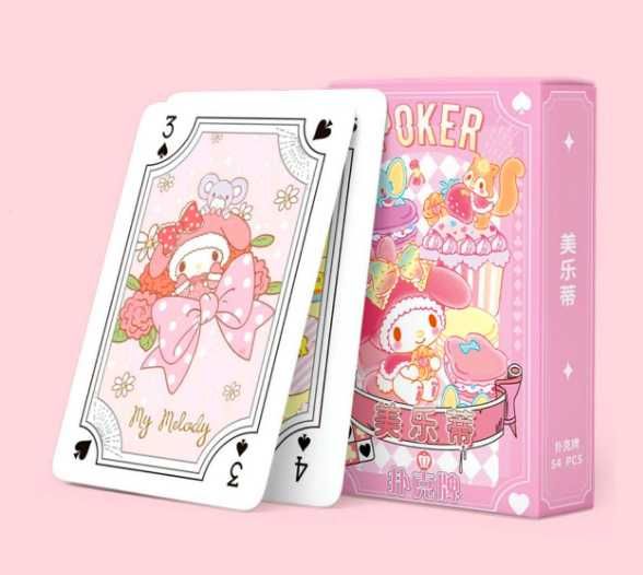 54 karty do gry Sanrio My Melody Hello Kitty Kawaii dla dzieci