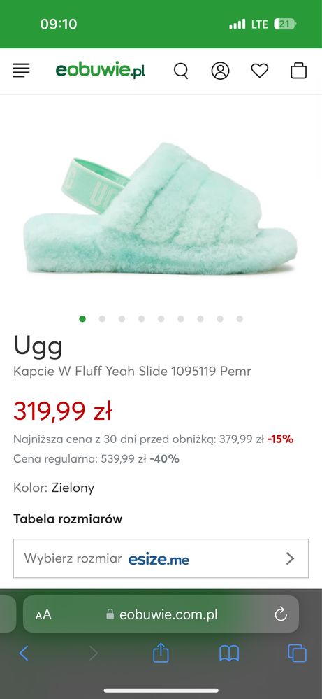 Kapcie Ugg rozmiar  38